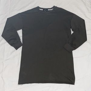 Olive green sweatshirt dress